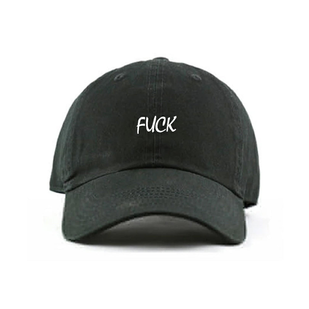 FUCK BASEBALL CAP ベースボール キャップ HIPHOP 刺繍 フリーサイズ 帽子 ユニセックス 野球帽 ローキャップ ジェットキャップ
