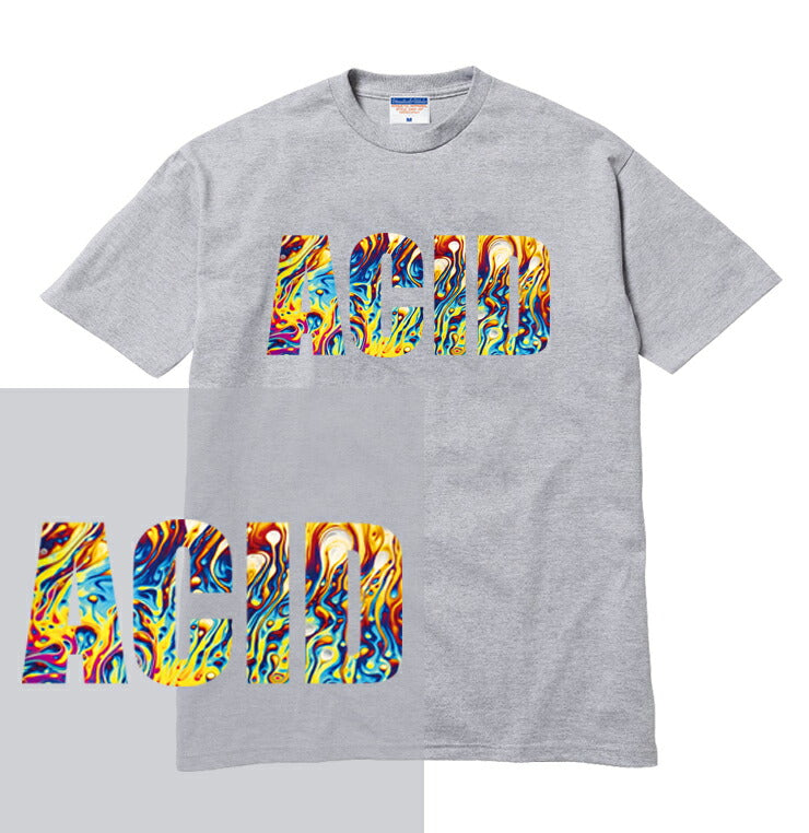 ACID Tシャツ/ メンズ レディース 半袖 超wavy 単語 英語 ロゴ トップス ストリート LSD lsd アシッド acid トリップ trip サイケ サイケデリック psy トランス trance psytrance wavy trap hiphop tee tシャツ