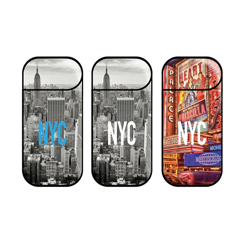 アイコススキンシール-NEW YORK NYC ニューヨーク 風景 マンハッタン 写真 風景 ロゴ 流行 人気 お洒落 ケース カバー かわいい おしゃれ ステッカー 保護シール IQOS iqos ヒートスティック タバコ 本体 電子タバコ