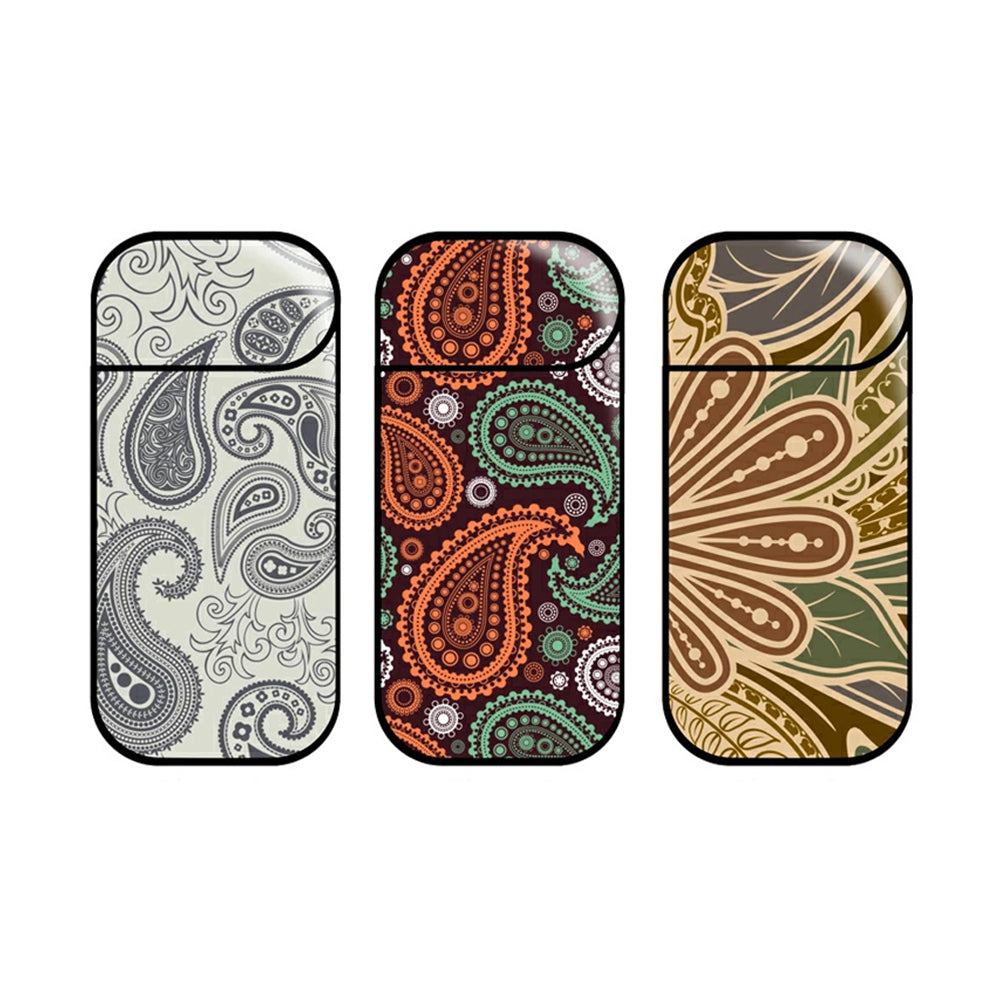 アイコススキンシール-ペイズリー バンダナ 西海岸 柄 勾玉 Paisley 大人 デザイン パターン クラシック ケース カバー かわいい おしゃれ ステッカー 保護シール IQOS iqos ヒートスティック タバコ 本体 電子タバコ