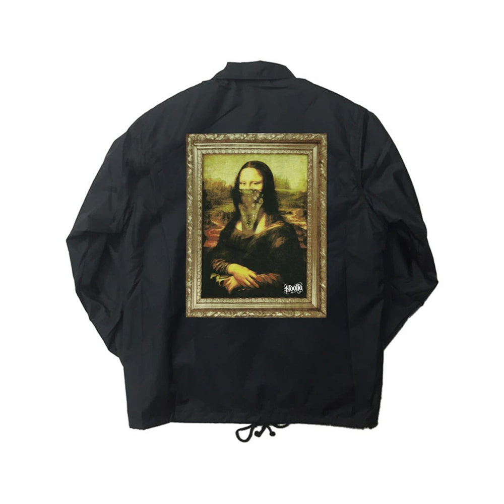 MONA LISA COACH JKT ストリート モナリザ アート ブランド 絵画 モナリザの微笑み アート パネル 絵画 油絵 Airbnb アーティスト 名画 世界 クラシック ヴィンテージ アンティーク アメカジ ダヴィンチ デザイン アウター ジャンパー ブルゾン 裏ボア コーチジャケット